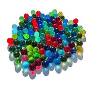 Fairy Tail & Glitzer Fee - 100 canicas de cristal, multicolor, azul claro, azul oscuro, brillantes, 16 mm, para jugar, rellenar floreros, cuencos decorativos