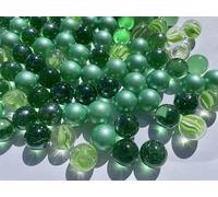 FAIRY TAIL & GLITZER FEE 100 canicas multicolor verde edición especial bolas de cristal 16 mm juego de canicas verde mármol