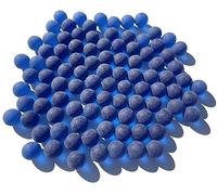 FAIRY TAIL & GLITZER FEE 90 canicas de cristal azules, 500 g, canicas de cristal esmeriladas, 16 mm, rellenos de jarrones, canicas, canicas, piedras brillantes, cuencos decorativos
