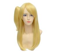 Fairy Tail Lucy Heartfilia Straight Golden Cosplay Wig Synthetic Hair Perucas Halloween Costume Party Play Wigs For Women