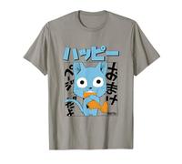 Fairy Tail Manga Happy Eating Fish Anime Camiseta