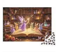 Fairy Tale Book Puzzle 1000 Piezass Reciclado Paper Enchanted Library Puzzle for Boy & Girl Fun Present & Activity for Home Great Gift for Child‘s Birthday 52x38cm/1000pcs