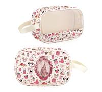Fairy Tale Castle - Bolsa de maquillaje transparente para fanáticos de cuentos de hadas, regalo de ratón rosa para los amantes de los dibujos animados, Mouse Castle Tb UK, Bolsa de maquillaje