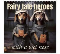 Fairy tale heroes with a wet nose (Wall Calendar 2026 12" x 24" / 30 x 60 cm (abierto) CALVENDO 12 Month Wall Calendar