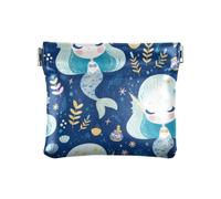 Fairy-tale Mermaids - Monedero pequeño de cuero para mujer, impermeable, organizador para mujer