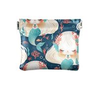 Fairy-tale Mermaids - Monedero pequeño de cuero para mujer, joyería portátil para mujeres, niños y niñas