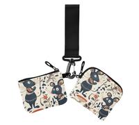 Fairy Tale - Monederos para mujer, diseño de ratas de fantasía con correa de muñeca, 2 paquetes, Cuento de hadas lindas ratas de fantasía, 1 size, Casual