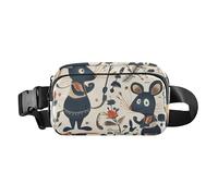 Fairy Tale - Riñonera de moda con diseño de ratas de fantasía para mujeres y hombres, multiuso, con correa ajustable para viajes, correr, senderismo