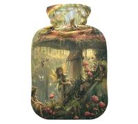 Fairy Tale Scene - Botellas de agua caliente con tapa suave, bolsa de agua caliente para compresas frías y calientes, tamaño pequeño