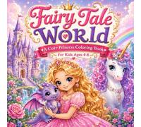 Fairy Tale World Coloring Book: A Cute Princess Coloring Book with Dragons, Unicorns, Castles, Fairies, Mermaids and Magical Adventures