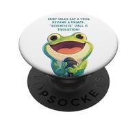 Fairy Tales Say a Frog Became a Prince - Christian Creation PopSockets PopGrip Adhesivo