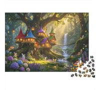 Fairy Treehouse Puzzle 1000 Piezas Reciclado Magical Woodland Puzzles para Niños y Niñas Parent Child Game Props Desarrolla la Inteligencia de Niños y Niñas Educativo 70x50cm/1000pcs