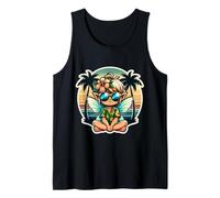 Fairy Tropical Vacaciones Verano Vacaciones Vintage Sunset Flower Camiseta sin Mangas