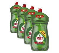Fairy Ultra Original Líquido Lavavajillas Verde Con LiftAction: Sin Dejar En Remojo, Sin Grasa, Sin Dificultad Y Suave Con La Piel 1450 ML (Paquete de 4)