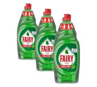 Fairy Ultra Original Líquido Lavavajillas Verde Con LiftAction: Sin Dejar En Remojo, Sin Grasa, Sin Dificultad Y Suave Con La Piel 654ML (Paquete de 3)