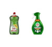 Fairy Ultra Poder Lote Lavavajillas Bundle - 2 x 1250ml Líquido + 650ml Spray Sin Remojo Limón, Kit Completo de Limpieza