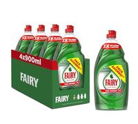 Fairy Ultra Poder Original Líquido Lavavajillas 4 x 900ml | Fórmula Efectiva Que Deja Los Platos Relucientes, Impresionante Poder Antigrasa