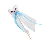 Fairy Wand - Toy Wands | Tooth Fairy Wand For Kids Performance, 1-Pack Non-Woven Star Prop With Wooden Handle For School Event Cosplay Birthday Party Nursery Costume Accessory For Girls