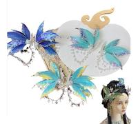 Fairy Wing Hair Clips, Butterfly Tears Tassel Hair Clip, Fairy Wings Beaded Design Hair Clips for Hairstyles, Suitable for a Variety of Hairstyles (3pcs-A)