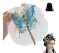 Fairy Wing Hair Clips, Butterfly Tears Tassel Hair Clip, Fairy Wings Beaded Design Hair Clips for Hairstyles, Suitable for a Variety of Hairstyles (1PCS-C)