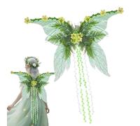 Fairy Wings, Adult Fairy Costume Accessory, 27.56x18.9 Inches, Lightweight Sheer Design, Colorful Cosplay Prop, Adjustable Shoulder Straps for Halloween, Festival, Garden Party, Pride, Holiday