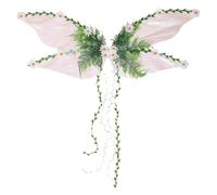 Fairy Wings, Butterfly Costume, 3D Floral Leaf Embellishments, Lightweight Wearable Accessory, Cosplay Dress Up for Women, Kids, Festival, Performance, Events, Cute Sheer Design, Prop Wings