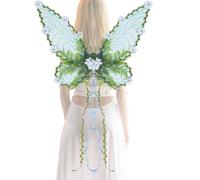 Fairy Wings Butterfly Costume, Flower Leaf Dress-Up Wing, Photo Fairy Accessories, Cosplay Halloween Festival Prop for Kids, Women, Photography Events, 24.8x18.9x23.62 Inches