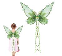 Fairy Wings Butterfly Costume, Flower Leaf Dress-Up Wing, Photo Fairy Accessories, Cosplay Halloween Festival Prop for Kids, Women, Photography Events, 24.8x18.9x23.62 Inches