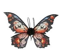 Fairy Wings - Butterfly Wing Cape for Enchanted Dress Up | Vibrant Gradient Chiffon with Elastic Finger Loops & Soft Neck Collar for Halloween, Renaissance Fairs, Festivals and Themed Parties