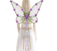Fairy Wings Costume, Butterfly Dress Up Wings, 24.8x18.9x23.62 Inches, Flower Leaf Accessory, Lightweight Wearable Design with Straps, Ideal for Cosplay Festival Halloween Photography Use