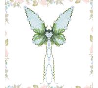 Fairy Wings Costume, Elegant Fairy Outfit with Vines, 18.9x24.8 Inches Women's Fantasy Dress Up Accessories for Cosplay Stage Show Halloween Christmas Holiday Garden Pride Event Party Performance