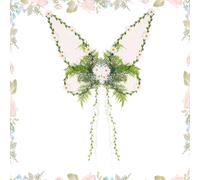 Fairy Wings, Costume Set, Leaf Design, Womens Cosplay Accessory, Elegant Outfit 18.9x24.8 Inches for Halloween, Christmas, Pride, Stage Performance, Garden Parties, Holiday Events, Fantasy