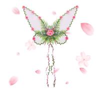 Fairy Wings, Costume with Vines, 18.9x24.8 Inches Women's Fashion Accessory, Elegant Outfit Piece for Party Stage Performance Cosplay Holiday Pride Christmas Halloween and Garden Events
