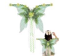 Fairy Wings, Fairy Costume, 40.55x27.56 inches, Lightweight Party Supplies Accessory, Iridescent Feathers for Pride Stage Performance Cosplay Garden Parties, Christmas Holiday Festivals