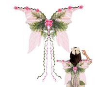 Fairy Wings, Fairy Costume, 40.55x27.56 inches, Lightweight Party Supplies Accessory, Iridescent Feathers for Pride Stage Performance Cosplay Garden Parties, Christmas Holiday Festivals