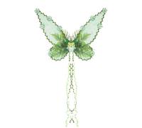 Fairy Wings, Fairy Costume, Lightweight Mesh Material Flexible Adjustable Straps Comfort Breathable Fabric, Kids Wings Play for Girls Stage, 18.9x24.8Inches, Blue, Purple, Green, White, Pink