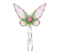 Fairy Wings, Fairy Costume, Lightweight Mesh Material Flexible Adjustable Straps Comfort Breathable Fabric, Kids Wings Play for Girls Stage, 18.9x24.8Inches, Blue, Purple, Green, White, Pink