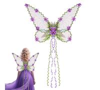 Fairy Wings - Fairy Costume with Vines for Celebrating | Iridescent Organza with Ivy Foliage & Glittering Sheen for Women's Fashion, Party, Stage Performance and Cosplay 186 Characters Exactly