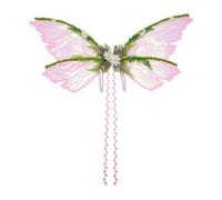 Fairy Wings for Adults, Green Leaves Daisies Butterfly Elastic Straps