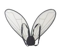 Fairy Wings For Angel Costume Butterfly - PP Cloth Black 60x45x1cm 70g For Kids - Cosplay Elf Accessory F́or Anime Convention Theme Party - Masquerade Dress Up