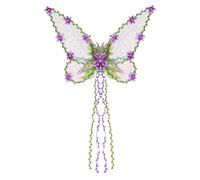 Fairy Wings For Kids - Botanical Flower Petal Calcomanías, Butterfly Cape Costume Shell, Forest Elf Dress Up Gear, Gauze Mesh Backing Prop, Decorative Wear - For Halloween Party