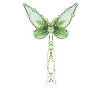 Fairy Wings For Kids - Botanical Flower Petal Decals, Butterfly Cape Costume Shell, Forest Elf Dress Up Gear, Gauze Mesh Backing Prop, Decorative Wear - For Halloween Party