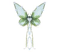 Fairy Wings For Kids - Botanical Flower Petal Decals, Butterfly Cape Costume Shell, Forest Elf Dress Up Gear, Gauze Mesh Backing Prop, Decorative Wear - For Halloween Party