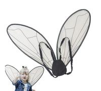 Fairy Wings - Sparkly Butterfly Dress Up, Radiant Angel Costume Accessories with Elastic Straps, Foldable Organza Shimmer Fabric, Ideal for Halloween Carnival Birthday Party Anime Cosplay