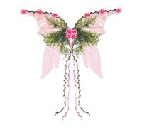 Fairy Wings, Woman Halloween Costume, Lightweight Glitter Wings, Adjustable Strap Accessory for Pride, Stage Performance, Cosplay, Garden Events, Holiday Party, 40.55x27.56 Inches