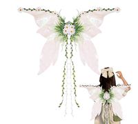 Fairy Wings, Women’s Fairy Costume, 40.55x27.56 Inches Lightweight Iridescent Design, Adjustable Comfortable Fit, Festival Party Accessory for Pride, Cosplay, Stage, Garden, Halloween, Christmas Fair