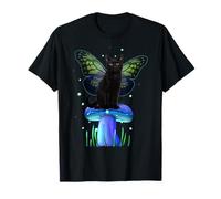 Fairycore Aesthetic Cottagecore Hada Gato On A Mushroom Camiseta