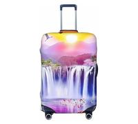 Fairyland Mountain Lake - Funda elástica para equipaje de viaje, protector de maleta, funda de equipaje impresa antiarañazos, Black, S