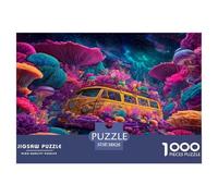 Fairyland psicodélica Rompecabezas 1000 Pieza para Adultos Soñador Puzzles Desafiantes Regalos para Hombres Cartón 100% Reciclado Decoración del Hogar 38x26cm/1000pcs