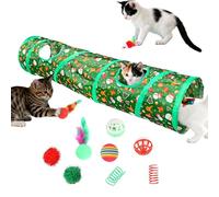 FairyPeach 11 Piezas Juguetes Gatos con Túnel, Cama Tunel paraGatos, Túnel de Juego Extensible Plegable, Juguetesgatos para Cansarlos, Ratones de Juguetepara Gatitos